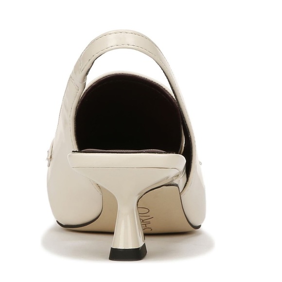 SOLD Vanilla Slingback Pointed Toe Kitten Comma Heel - Picture 7 of 9